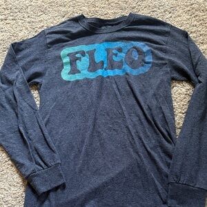 Fleo  Long Sleeve Tee with Aqua Logo